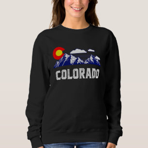 Colorado Staat Denver Karte Flag Gran Café Al Port Sweatshirt