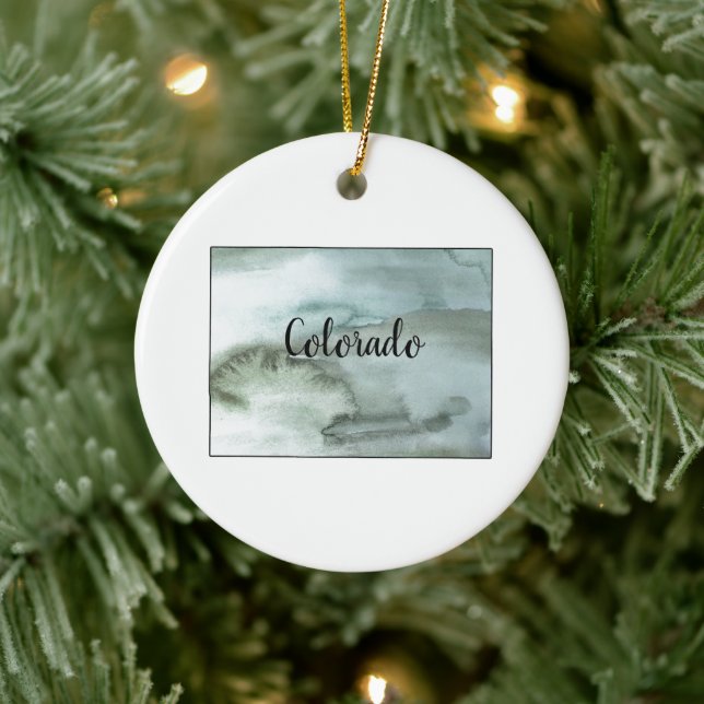 Colorado Staat Illustration Keramik Ornament (Baum)