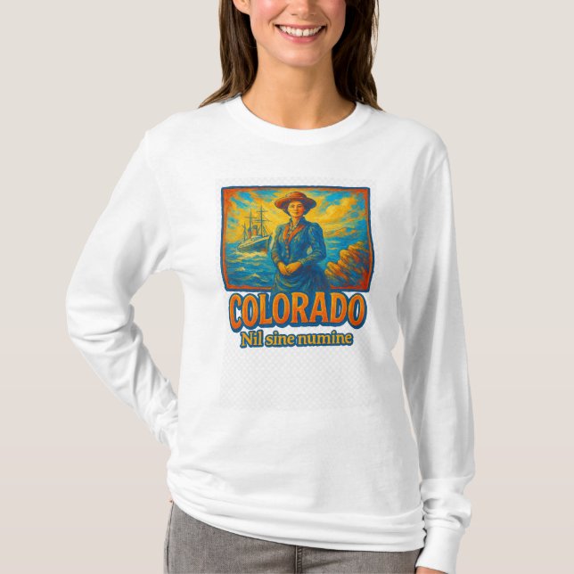 Colorado Staat Künstlerischer T - Shirt - Ölmalere (Vorderseite)