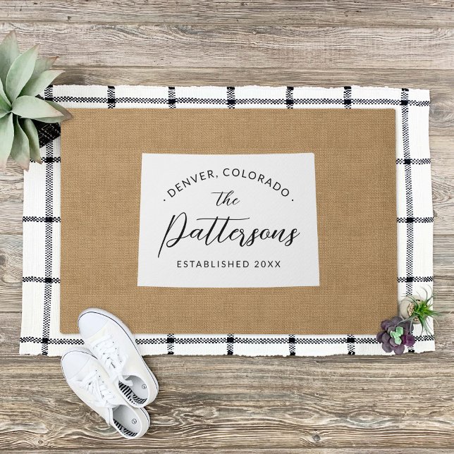 Colorado Staat Monogram Doormat Fußmatte (Von Creator hochgeladen)