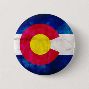Colorado-Staats-Flagge Button