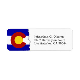 Colorado-Staats-Flaggen-weißes personalisiertes