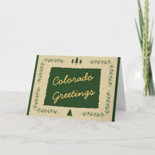Colorado-Staats-Weihnachtsfeiertags-Grüße Feiertagskarte