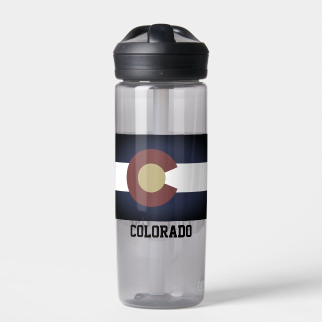 Colorado-Staatsflagge, benutzerdefinierte Plastikw Trinkflasche (Vorderseite)