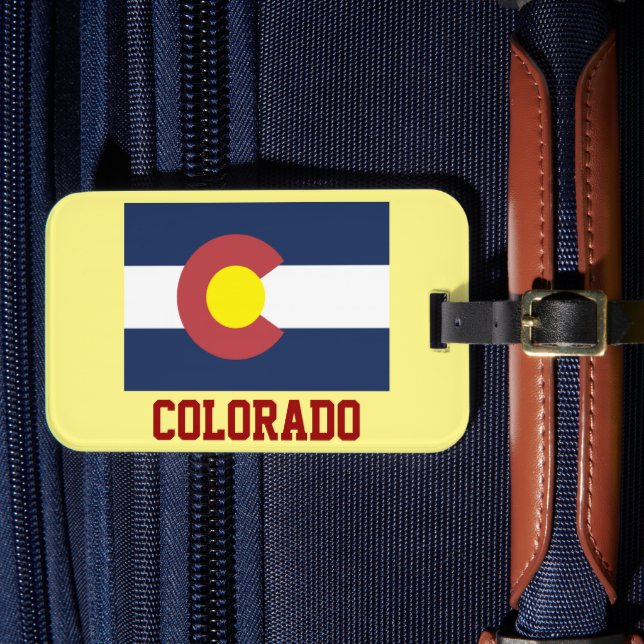 COLORADO: Staatsflagge Colorado Gepäckanhänger (Vorderseite Insitu 4)