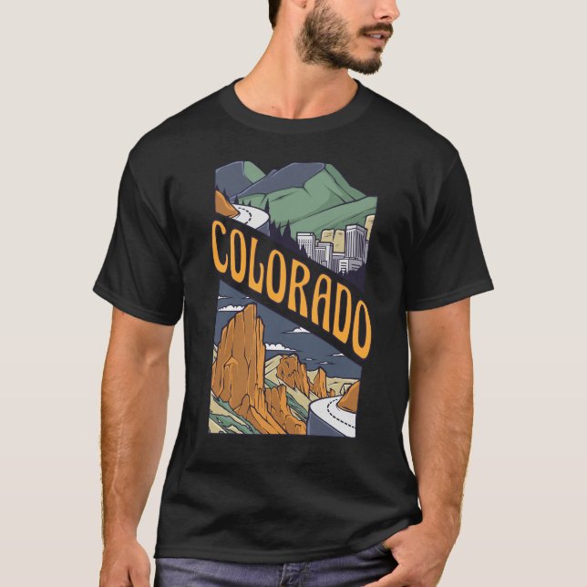 COLORADO STADT N BERGE T-Shirt (Vorderseite)