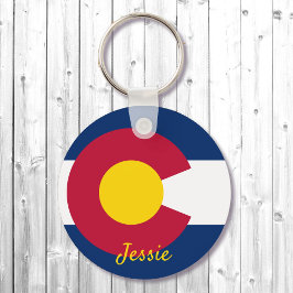 Colorado State Flag Anpassen Name Schlüsselanhänge Schlüsselanhänger