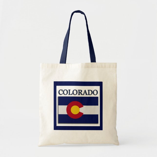 Colorado State Flag Design Budget Canvas Bag Tragetasche (Vorne)