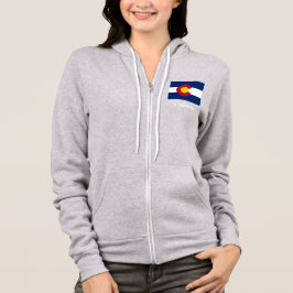 Colorado State Flag Fleece Jacket Hoodie
