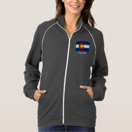 Colorado State Flag Fleece Jacket Hoodie