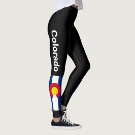 Colorado State Flag Leggings Schwarze Running Pant