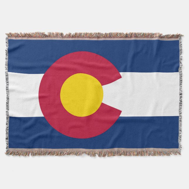 Colorado State Flag Print Patriotic Decke (Vorderseite)