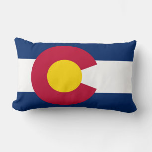 Colorado State Flag Print Patriotic Lendenkissen