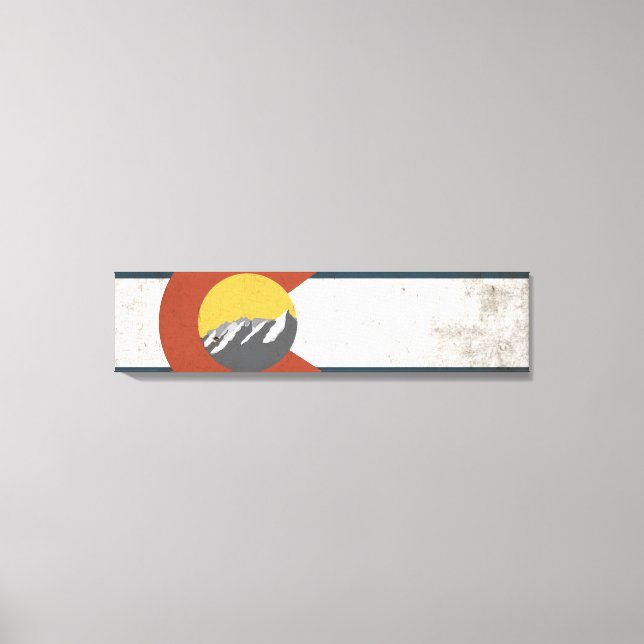 Colorado State Flag Wrapped Canvas Leinwanddruck (Vorderseite)
