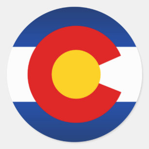 Colorado-Stolz Runder Aufkleber