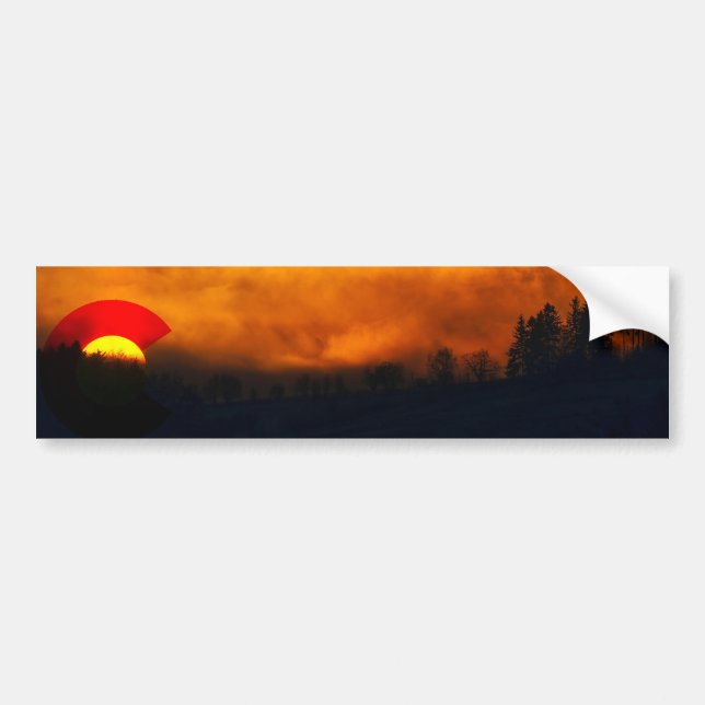 Colorado Sunset I Autoaufkleber (Vorne)