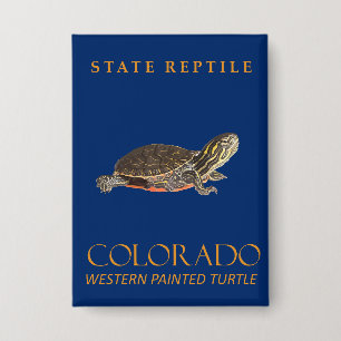 Colorado-Territorium Baby Western Painted Turtle Button