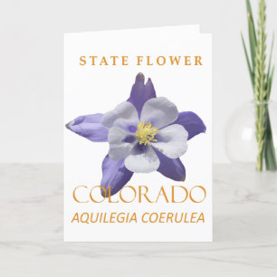 Colorado-Territoriumsblume Blaue Aquilegia coerule Feiertagskarte