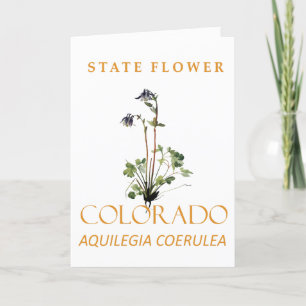 Colorado Territory Blume Blue Aquilegia coerulea Feiertagskarte