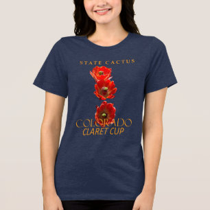 Colorado Territory Kaktus Der Claret Cup Tri-Blend Shirt