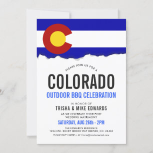 Colorado Themed GRILLEN   Party Flag Einladung