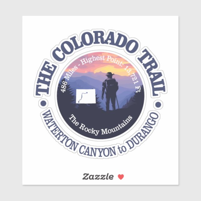 Colorado Trail (rd2) Aufkleber (Blatt)