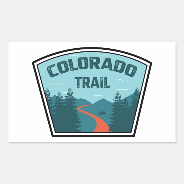 Colorado Trail Rechteckiger Aufkleber (Vorderseite)