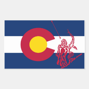 Colorado Twirbelsticker rot Rechteckiger Aufkleber