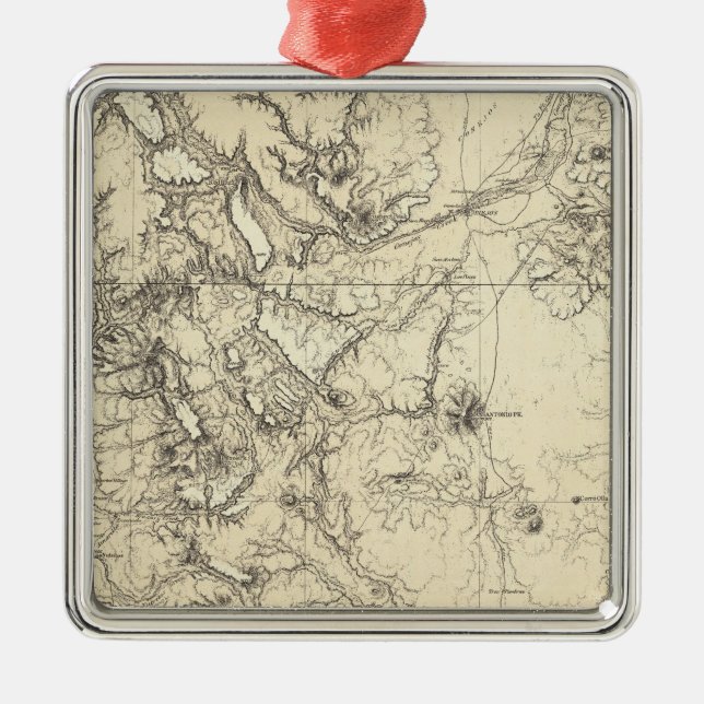 Colorado und New Mexiko Silbernes Ornament (Vorne)