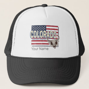 Colorado United Staaten Retro Staat Map Vintag USA Truckerkappe