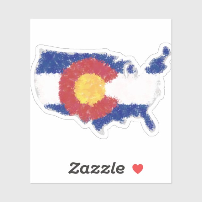 Colorado, USA Aufkleber (Blatt)