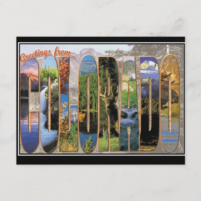 Colorado Vintag Postkarte (Vorderseite)