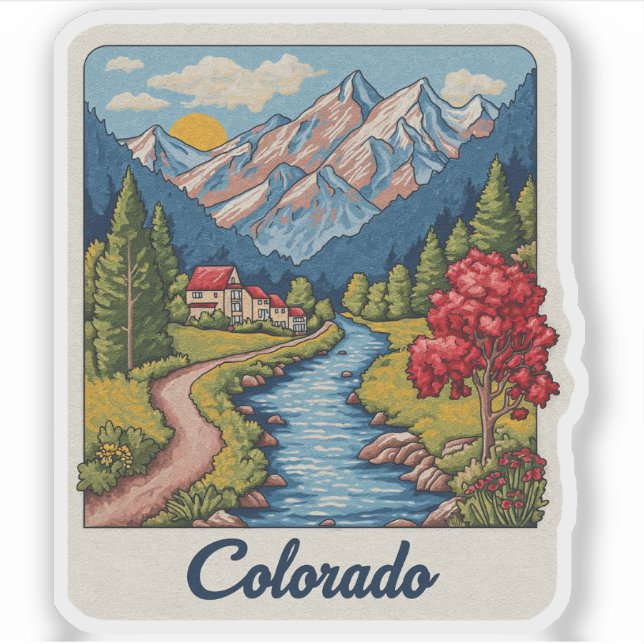 Colorado Vintage Aufkleber (Vorderseite)