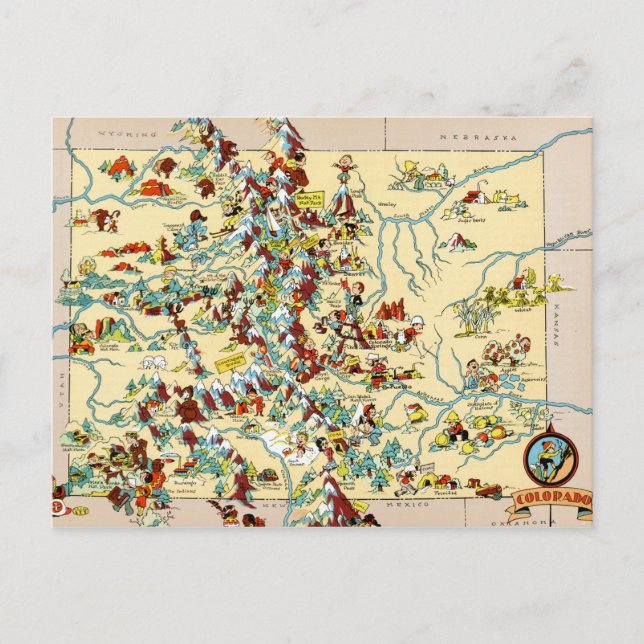 Colorado Vintage Karte (Vorderseite)