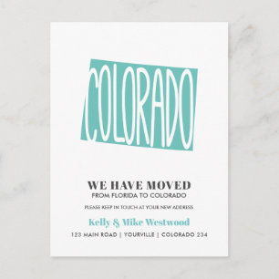 COLORADO Wir haben neue Adresse Neue Zuhause versc Postkarte