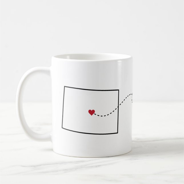 Colorado zu Texas - Heart2Heart Kaffeetasse (Links)