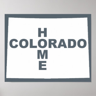 Colorado Zuhause weg vom Staat Poster-Zeichen Poster