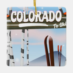 Colorado zum Skifahren! Keramikornament