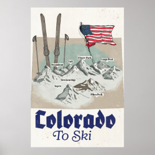 Colorado zum Skifahren Poster