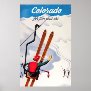 Colorado zum Spaß und Skifahren Poster