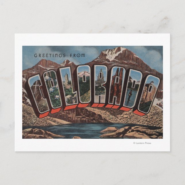ColoradoGroße BuchstabenszenenColorado Postkarte (Vorderseite)
