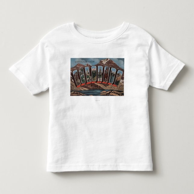 ColoradoLarge Buchstabe ScenesColorado Kleinkind T-shirt (Vorderseite)