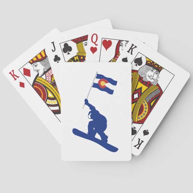 Coloradosnowboard-Flagge Spielkarten (Rückseite)