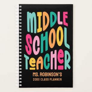 Colorate Middle School Teacher Text Design Class Planer