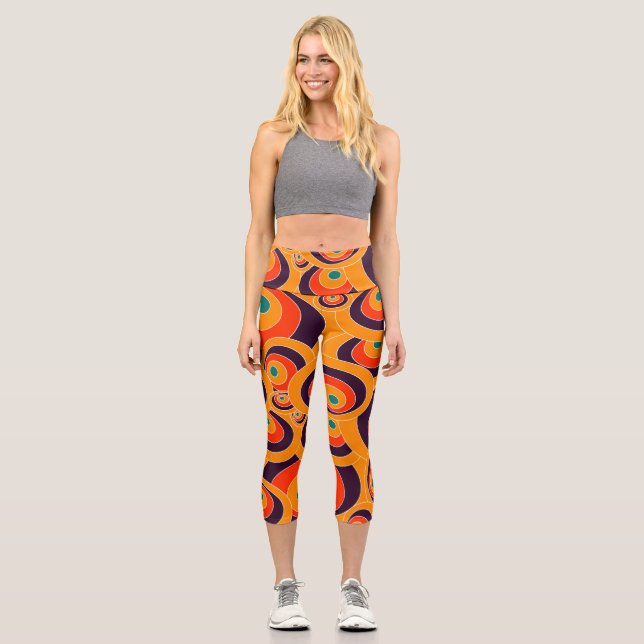 Coloration Abstraite Ovales Capri Leggings - Moder (Recto)