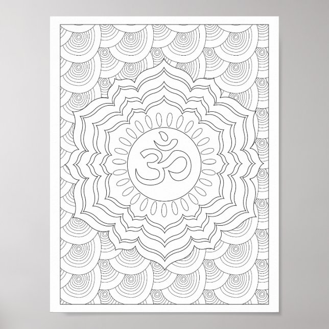 Coloration Poster de chakra de la Couronne (Devant)