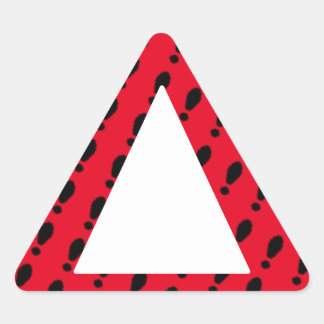 Colorblind Friendly - Red Warning Dreieckiger Aufkleber