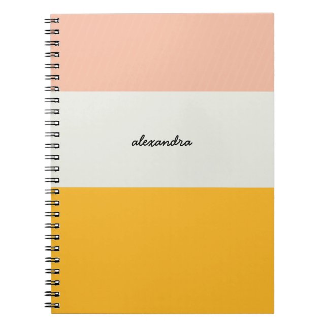 Colorblock Carnet spiral jaune rose (Devant)