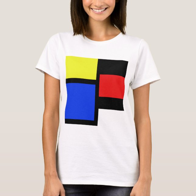 Colorblock-T - Shirt in Primärfarben (Vorderseite)