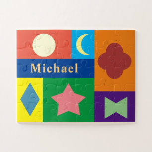 ColorBlocks & Shapes + Name, 11"x14" Übersichtstaf